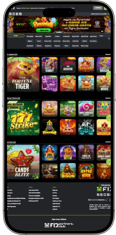 Experiência Mobile F12Bet